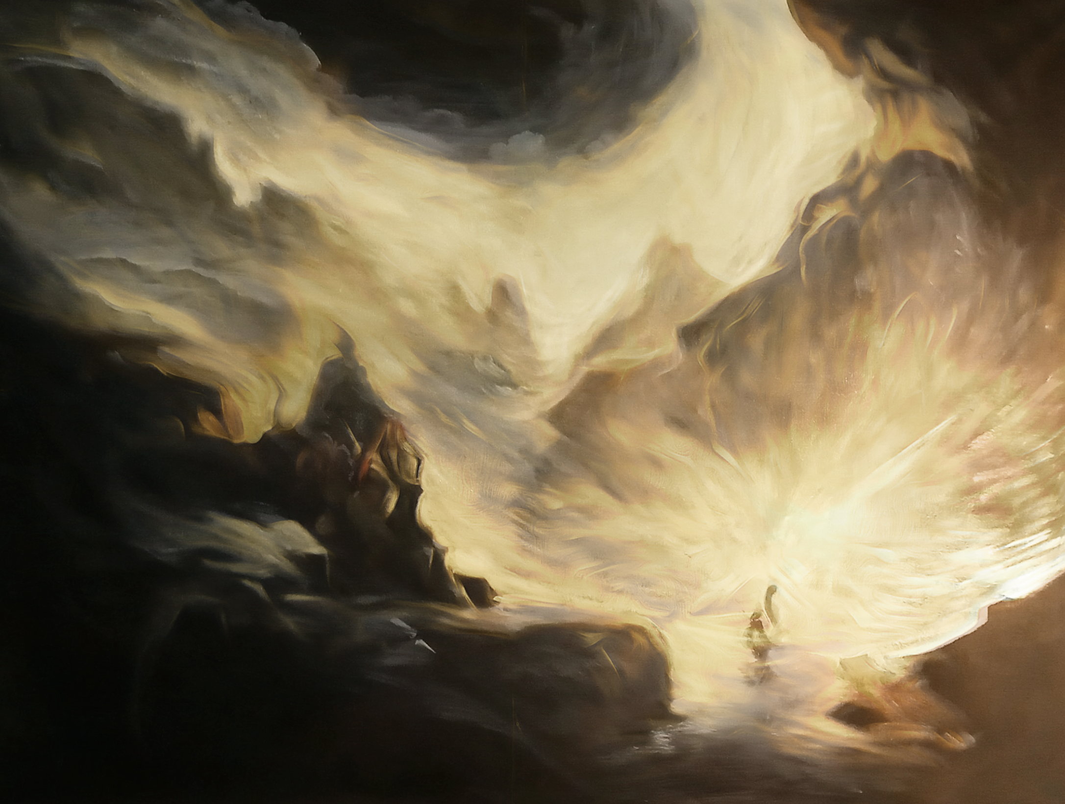 Dark Photo of People on Stage